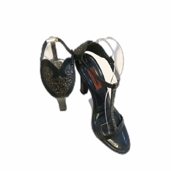 Missoni Shoes - Missoni Teal Sparkle T-Strap Heels